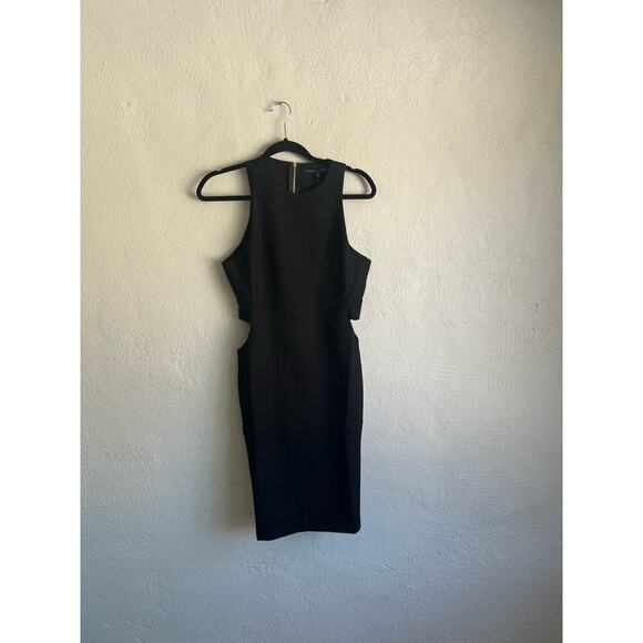 Anthropologie English Factory Woman Black Side Cutout Mini Dress, Size M… - Picture 1 of 9